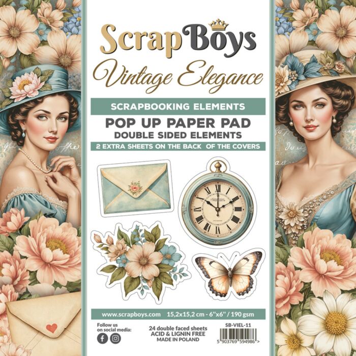 ScrapBoys 6X6 Pop-up Paper Pad