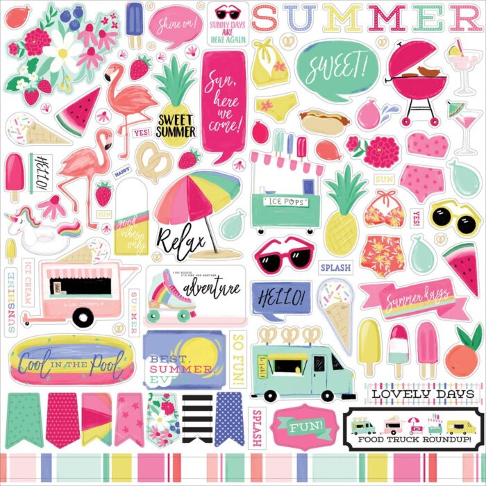 Echo Park BEST SUMMER EVER ELEMENT STICKER