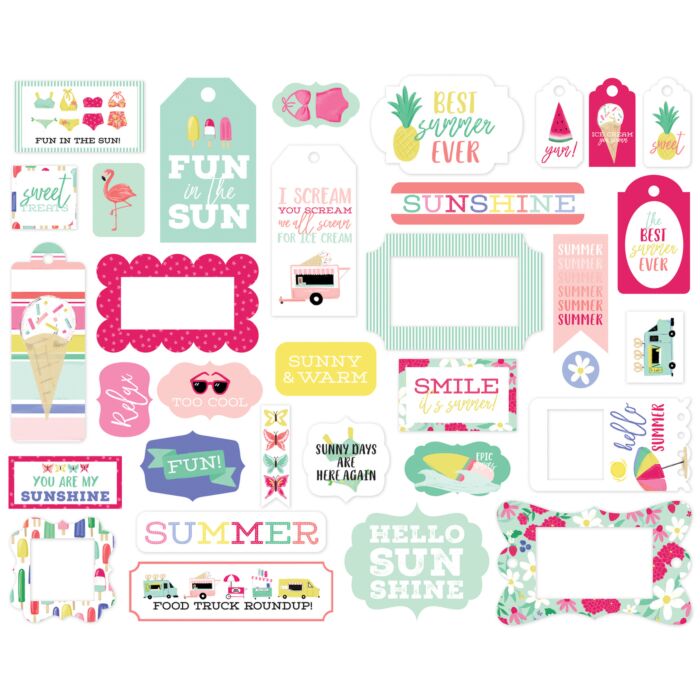 Echo Park - Best Summer Ever Frames & Tags Ephemera