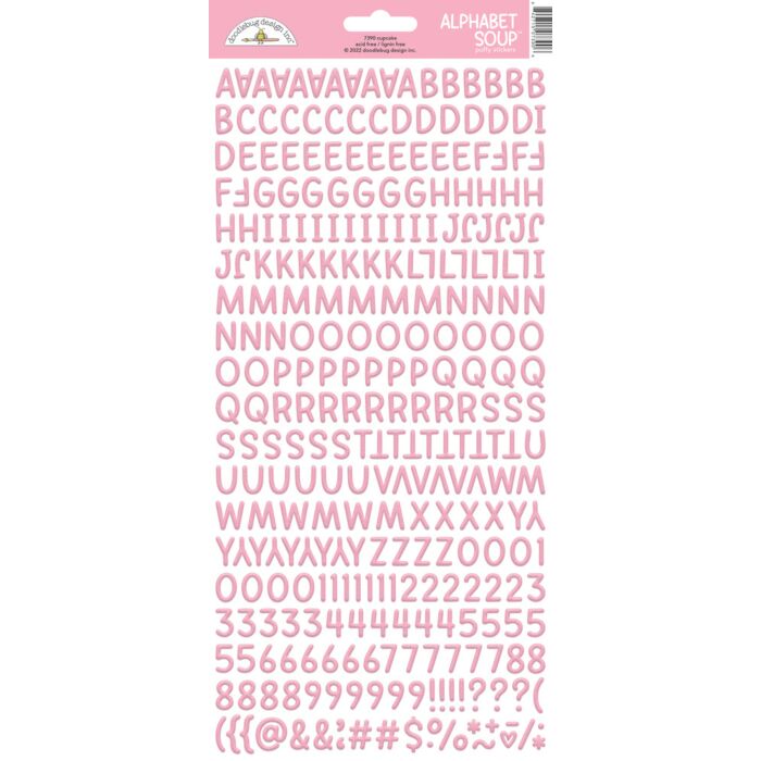 Doodlebug Alphabet Soup Puffy Stickers-Cupcake