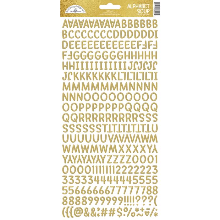 Doodlebug Design Alphabet Soup Puffy Stickers