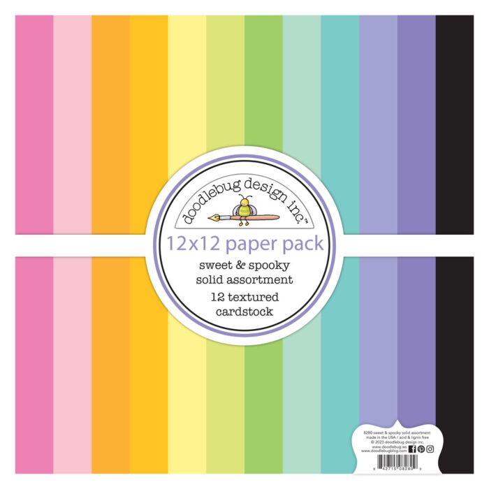 Doodlebug Design 12X12 Textured Cardstock Pack