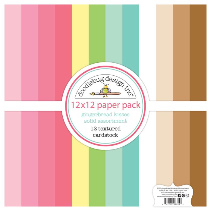 Doodlebug Design 12X12 Textured Cardstock Pack