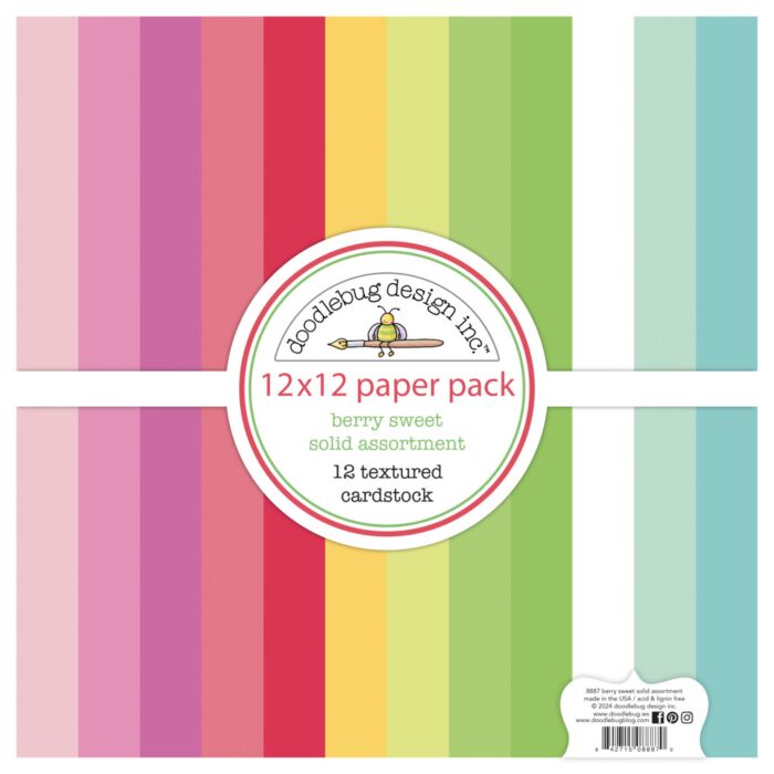Doodlebug Design 12X12 Textured Cardstock Pack
