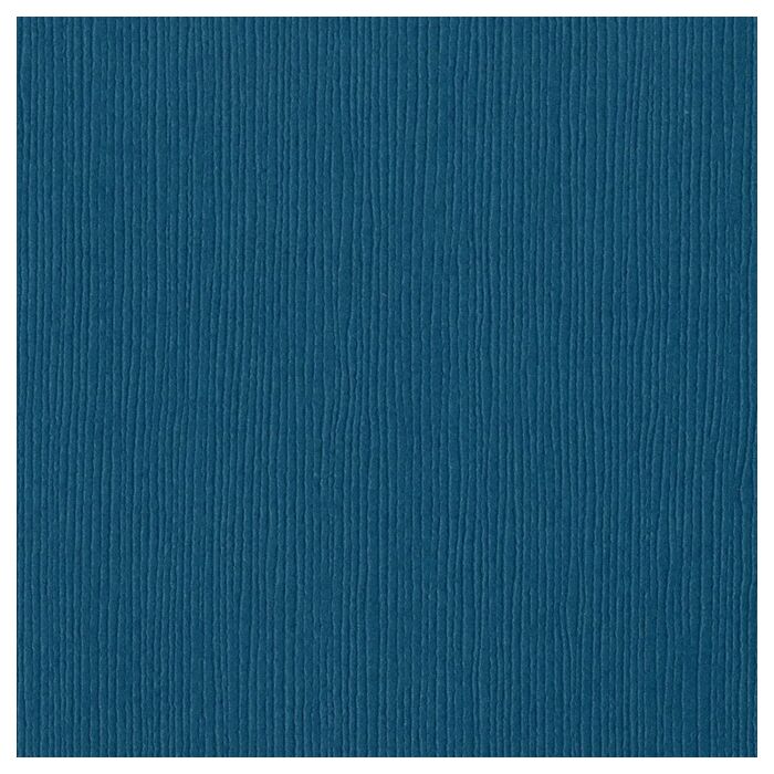 Bazzill Basics 12x12 Mono cardstock in Blue Calypso (Grass Cloth) with canvas texture