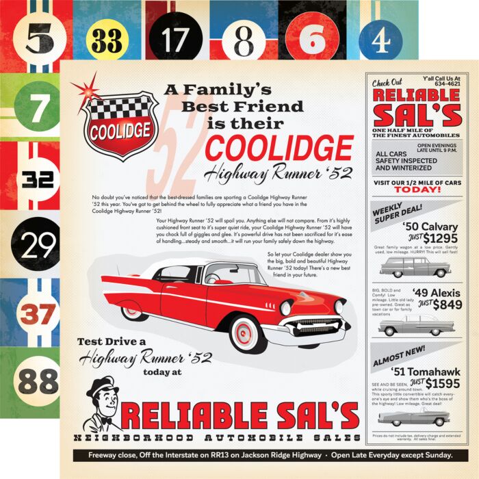 Carta Bella - Cartopia - Car Advertisement Double Sided Paper