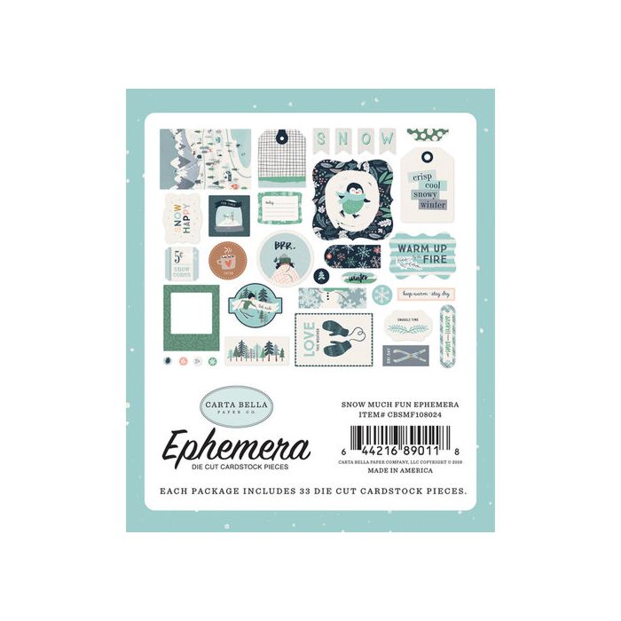 Carta Bella Paper - Christmas - Snow Much Fun Collection - Ephemera