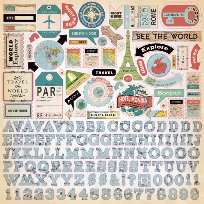 Carta Bella - Cartography No 1 Element Sticker