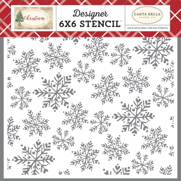 Carta Bella Christmas Blanket of Snow 6x6 Stencil Set