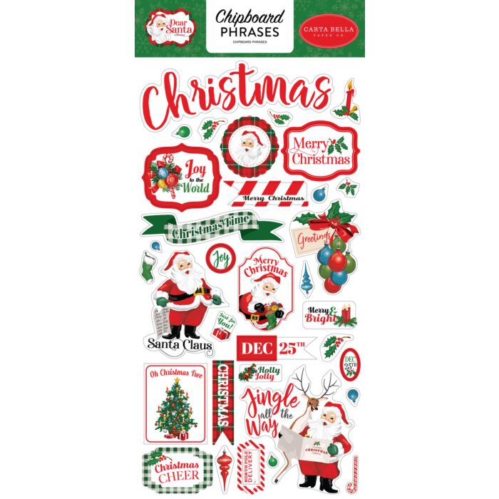 Carta Bella - Dear Santa 6x13 Chipboard Phrases