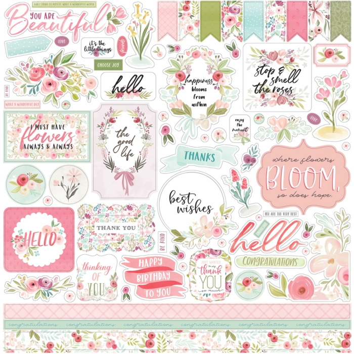 Carta Bella FLORA NO. 3 ELEMENT STICKER