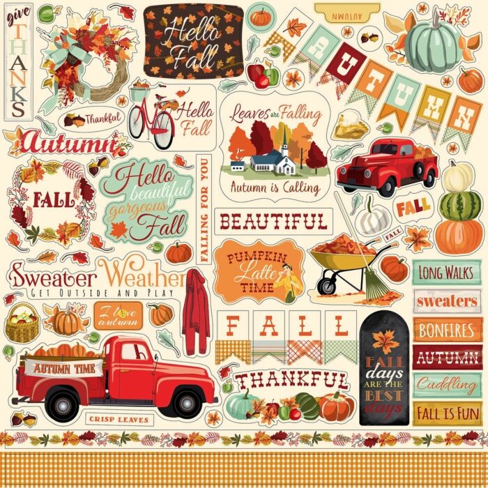 Carta Bella FALL BREAK STICKER SHEET