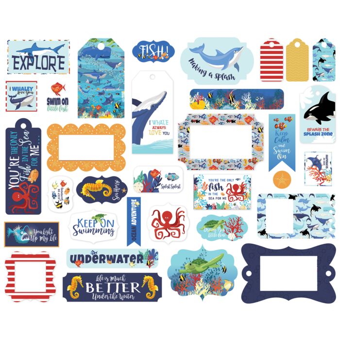 Carta Bella Fish Are Friends Frames & Tags