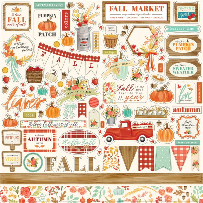 Carta Bella FALL MARKET ELEMENT STICKER