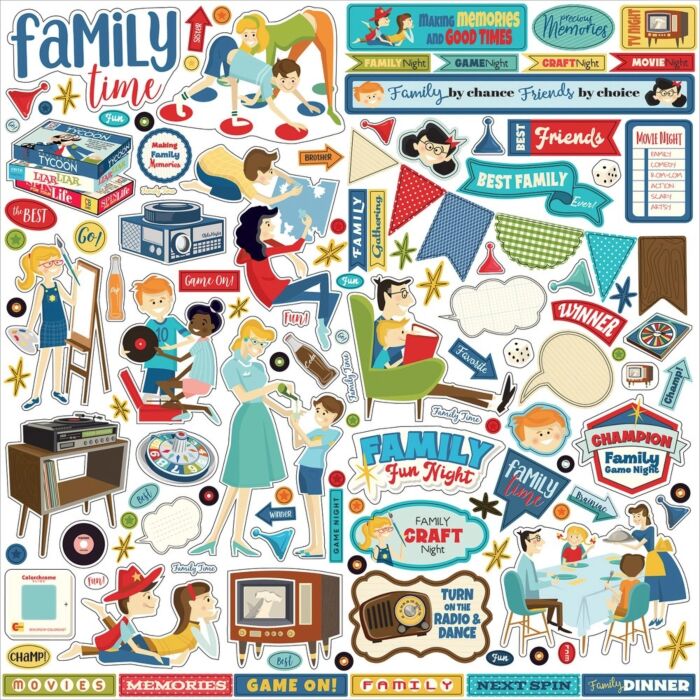 Carta Bella FAMILY NIGHT ELEMENT STICKER