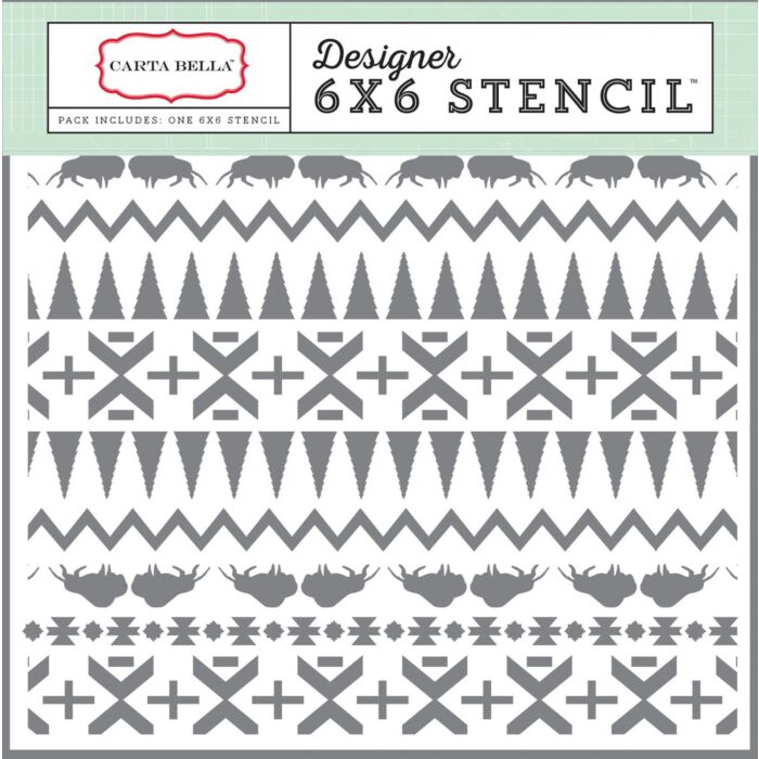 Carta Bella 6x6 Stencil The Great Outdoors: Indian Blanket
