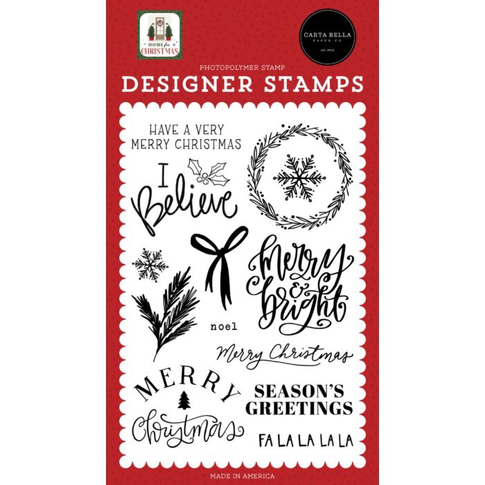 Carta Bella Home For Christmas : I Believe Stamp Set