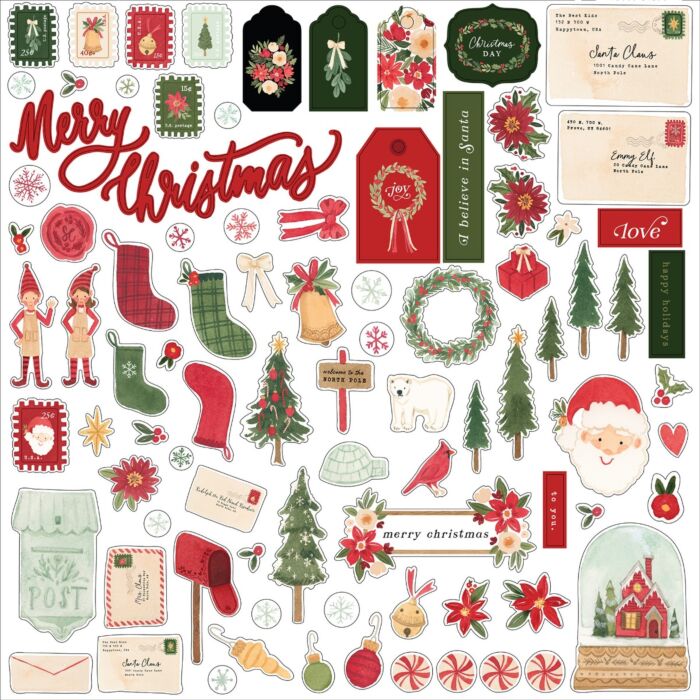Carta Bella Letters To Santa Element Sticker
