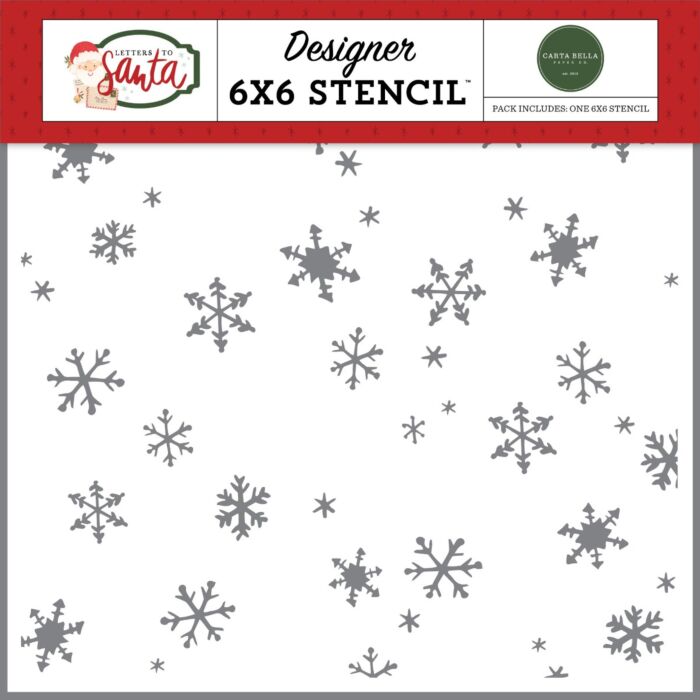Carta Bella Letters To Santa: Christmas Day Snowfall Stencil