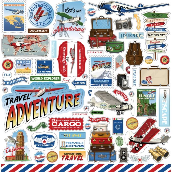 Carta Bella Our Travel Adventure Element Sticker