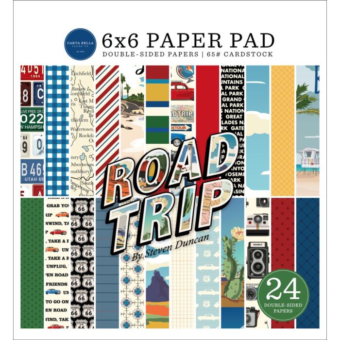 Carta Bella ROAD TRIP 6X6 PAPER PAD