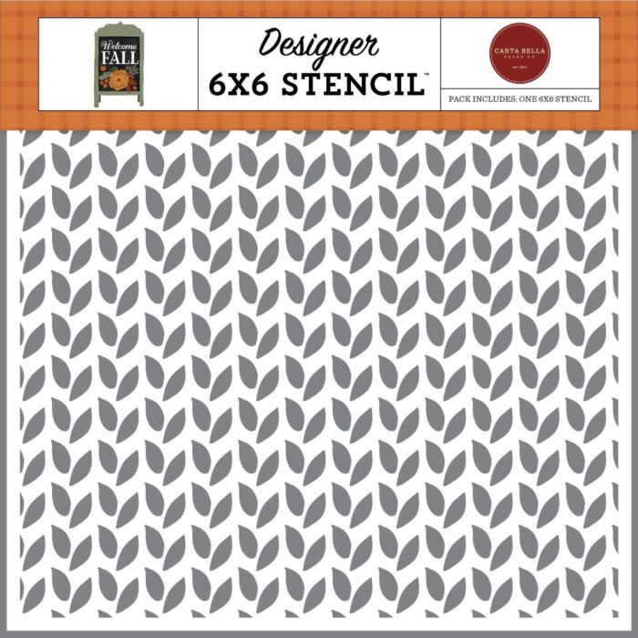 Carta Bella Welcome Fall: Pair Of Falling Leaves Stencil