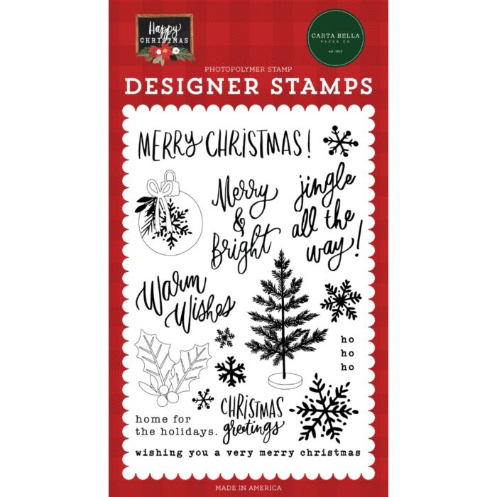 Carta Bella Happy Christmas: Jingle All The Way Stamp Set