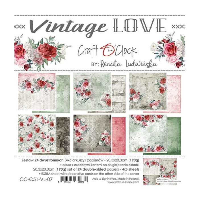 Craft O'Clock 8X8 Paper Pad