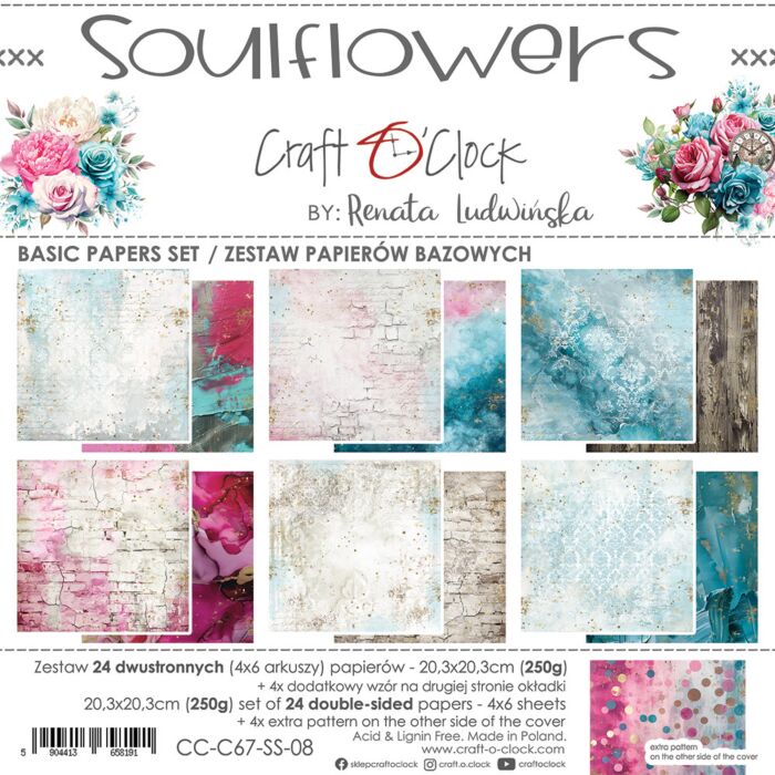 Craft O'Clock 8X8 Basics Paper Pad
