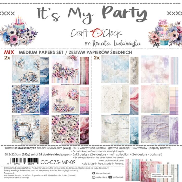 Craft O'Clock 8X8 Mix Paper Pad