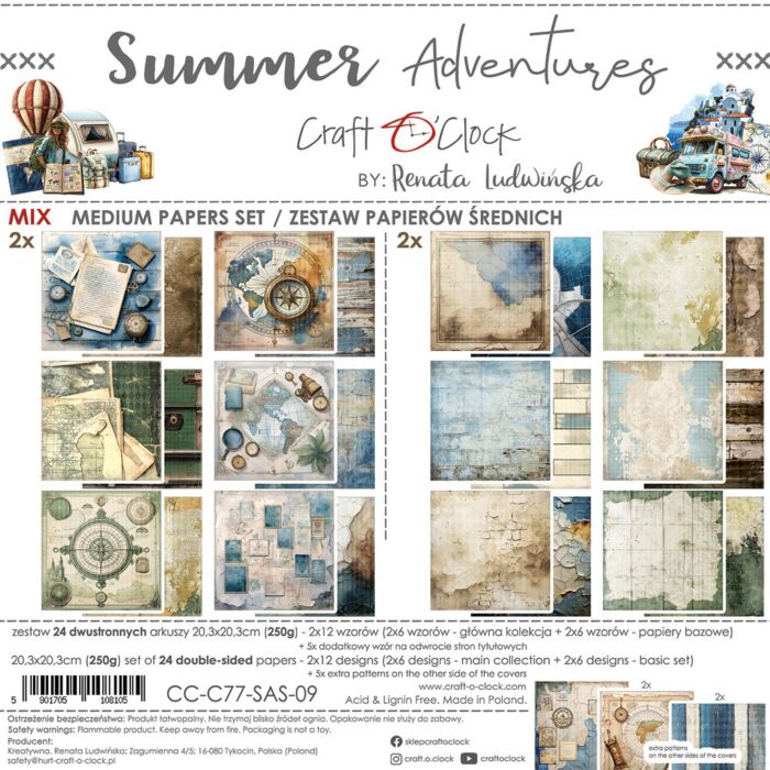 Craft O'Clock 8X8 Mix Paper Pad