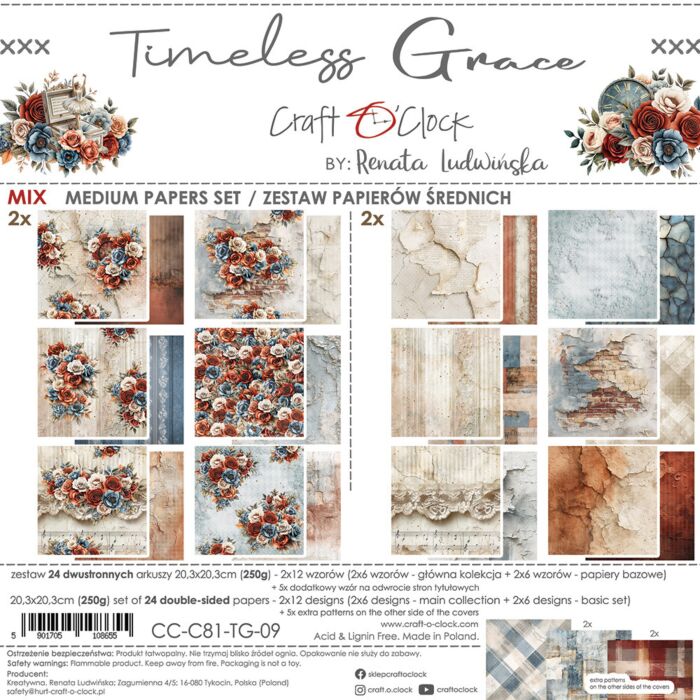 Craft O'Clock 8X8 Mix Paper Pad