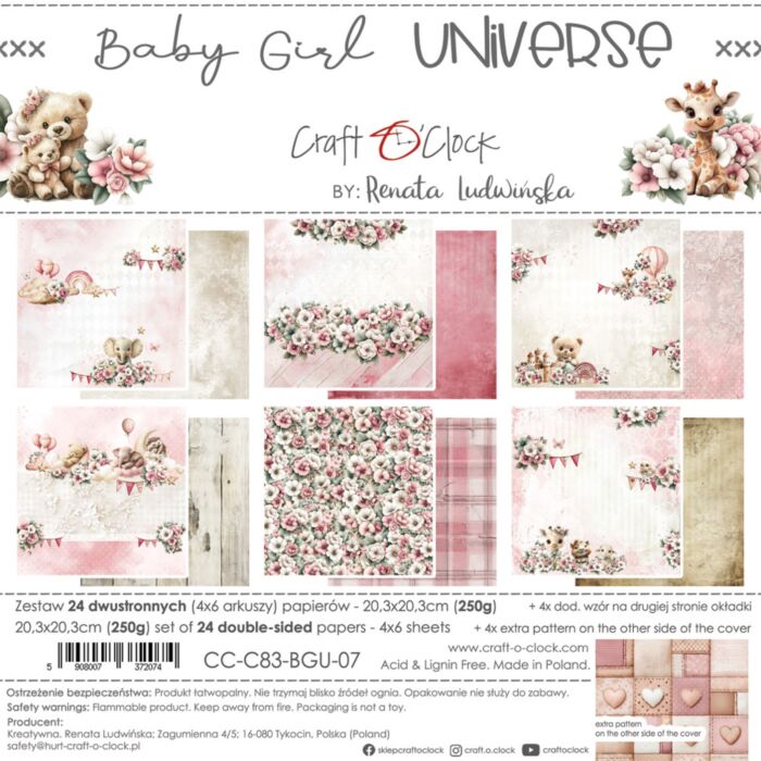 Craft O'Clock 8X8 Paper Pad