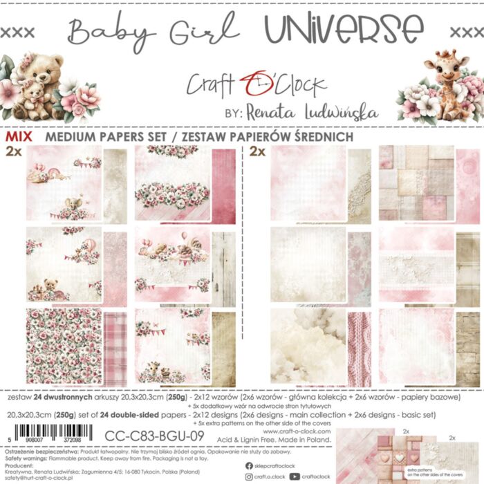 Craft O'Clock 8X8 Mix Paper Pad