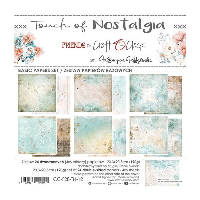 Craft O'Clock 8X8 Basics Paper Set