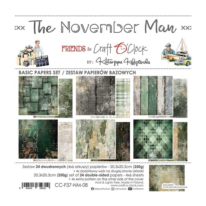 Craft O'Clock 8X8 Basics Paper Pad