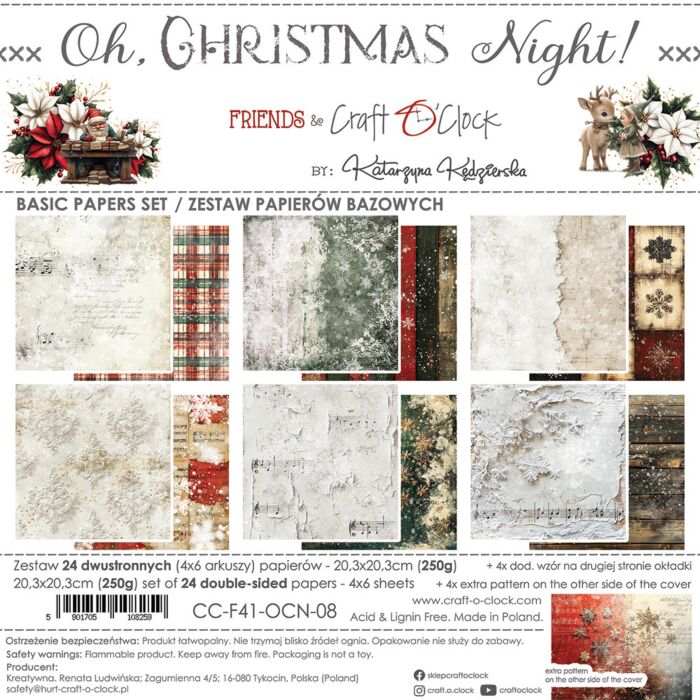 Craft O'Clock 8X8 Basics Paper Pad