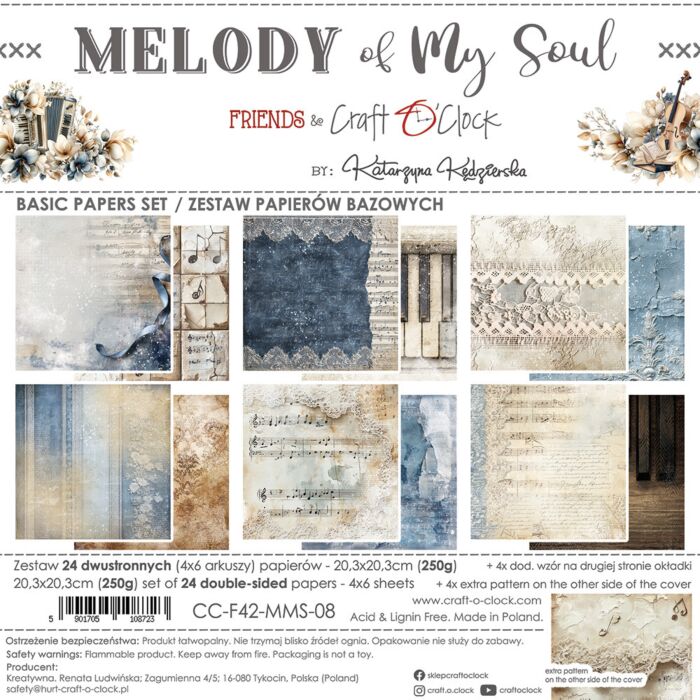 Craft O'Clock 8X8 Basics Paper Pad
