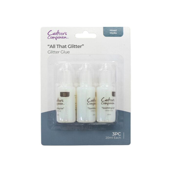 Crafter's Companion Mixed Media Glitter Glue Set, All That Glitter (3pc)