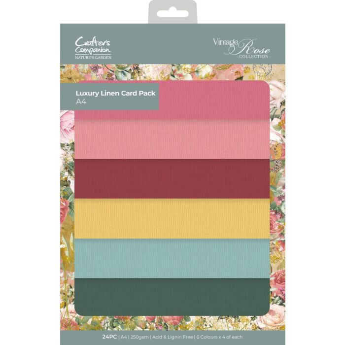 Crafter's Companion Nature's Garden A4 Luxury Linen Card