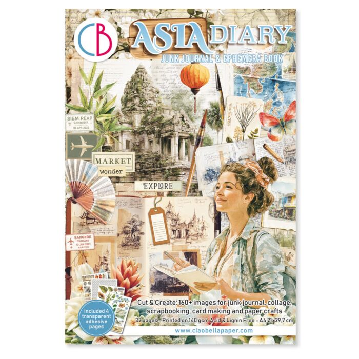 Ciao Bella Asia Diary A4 Junk Journal & Ephemera Book