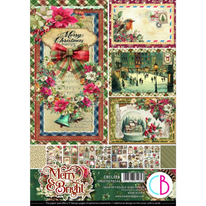 Ciao Bella Merry & Bright A4 Creative Pad