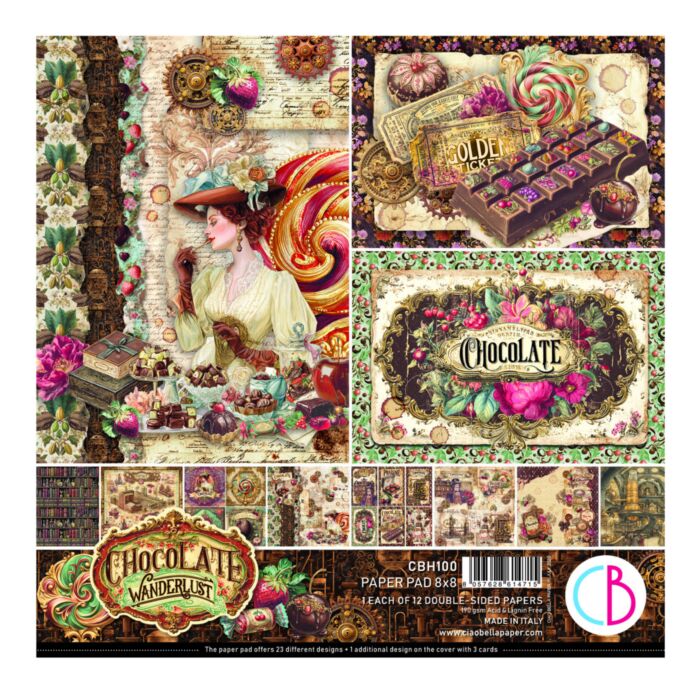 Ciao Bella Chocolate Wanderlust 8X8 Paper Pad