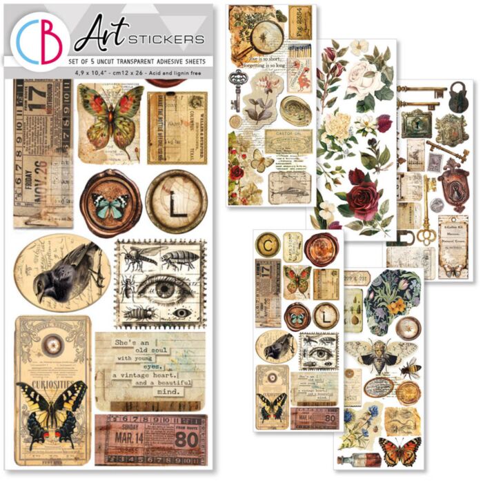 Ciao Bella Art Stickers Uncut Transparent Adhesive Sheets
