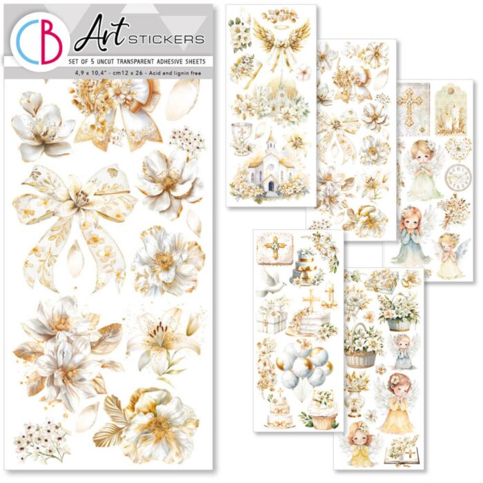 Ciao Bella Art Stickers Uncut Transparent Adhesive Sheets