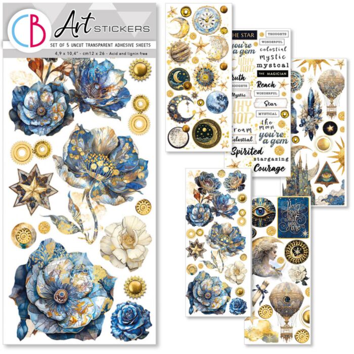Ciao Bella Art Stickers Uncut Transparent Adhesive Sheets