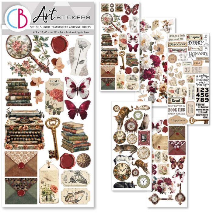 Ciao Bella Art Stickers Uncut Transparent Adhesive Sheets