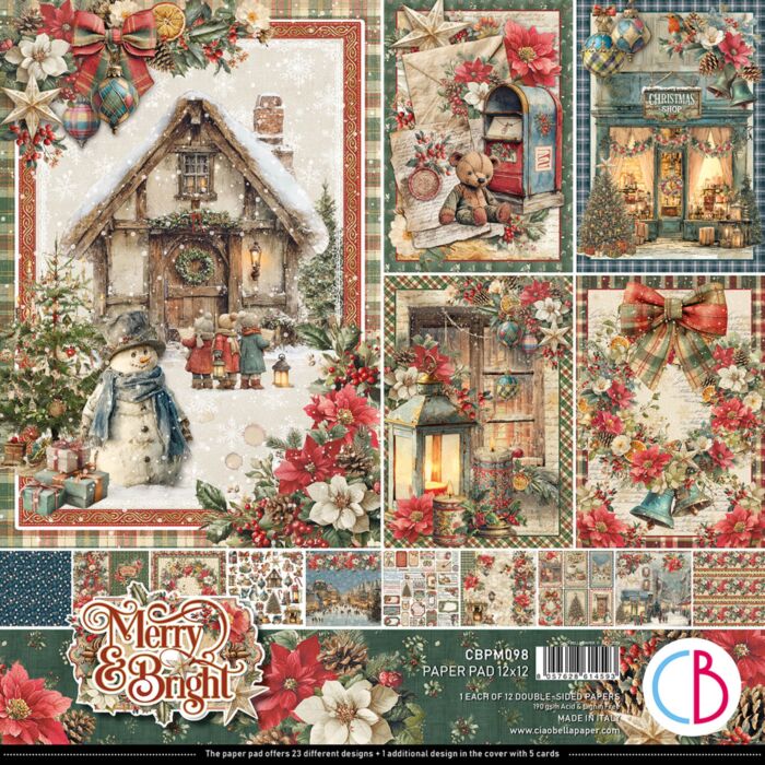 Ciao Bella Merry & Bright 12X12 Paper Pad