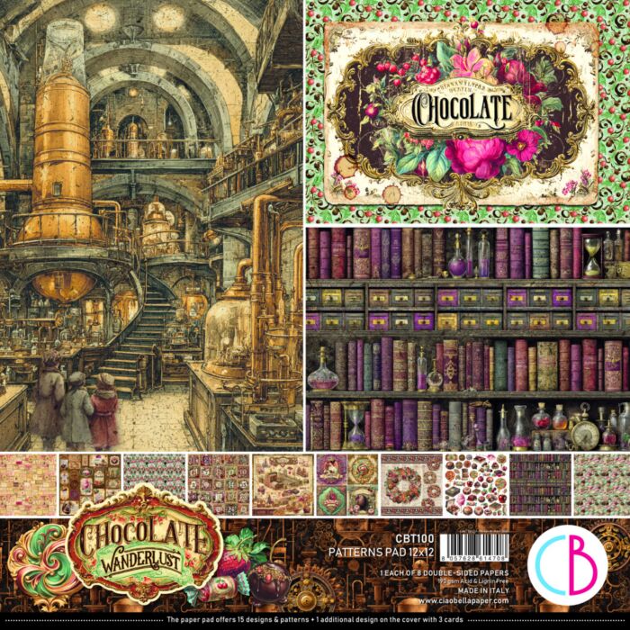 Ciao Bella Chocolate Wanderlust 12X12 Patterns Pad