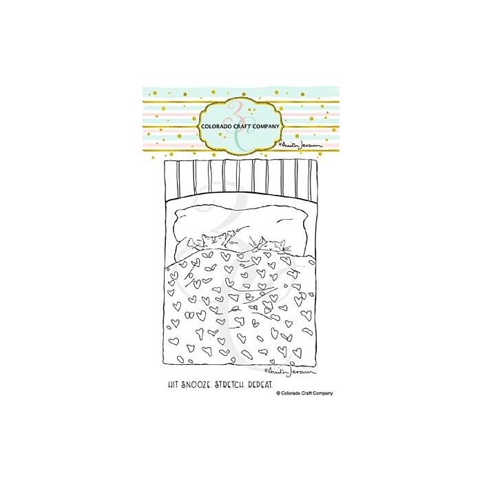 Colorado Craft Company - Clear Stamp - Snoozing Kitties